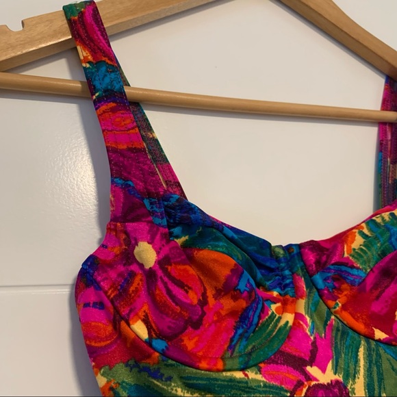 Vintage Floral One Piece Bathing Suit - Picture 2 of 12